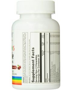 Мультивитамины для детей, Children's Vitamins and Minerals, Solaray, вкус вишни, 60 жевательных таблеток