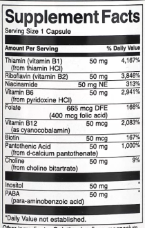 Комплекс витаминов В-50, Balance Vitamin B-50, Swanson, 100 капсул