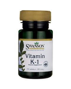 Витамин К-1, Vitamin K-1, Swanson, 100 мкг, 100 таблеток