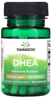 ДГЭА (дегидроэпиандростерон), DHEA, Swanson, 25 мг, 30 капсул