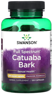 Кора Катуаба, Catuaba Bark, Swanson, 465 мг, 120 капсул
