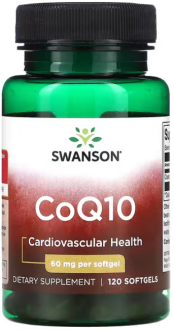 Коэнзим Q10 ультра, Ultra CoQ10, Swanson, 60 мг, 120 гелевых капсул