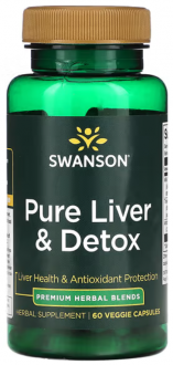 Поддержка и детоксикация печени, Ultra Pure Liver and Detox, Swanson, 60 вегетарианских капсул