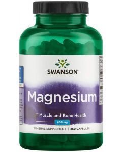 Магний, Magnesium, Swanson, 200 мг, 250 капсул