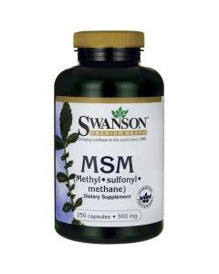 МСМ (метилсульфонилметан), MSM, Swanson, 500 мг, 250 капсул