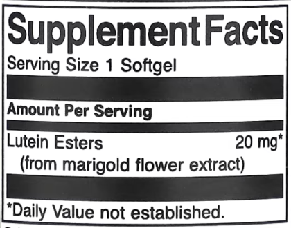 Лютеин, Lutein Esters, Swanson, 20 мг, 60 гелевых капсул