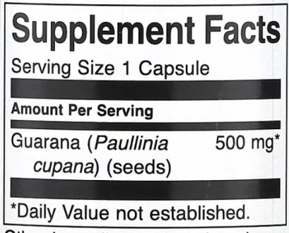 Гуарана, Guarana, Swanson, 500 мг, 100 капсул