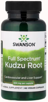 Кудзу корень, Anson Kudzu Root, Swanson, 500 мг, 60 капсул