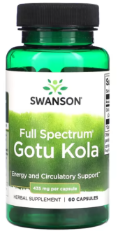 Готу кола, Anson Gotu Kola, Swanson, 435 мг, 60 капсул