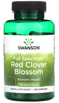 Красный клевер, Red Clover Blossom, Swanson, 430 мг, 90 капсул