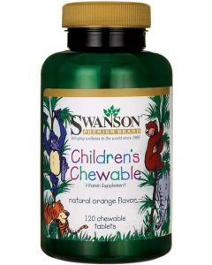 Витамины для детей, Children's Chewable, Swanson, вкус апельсина, 120 жевательных таблеток