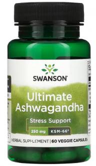 Ашваганда экстракт корня 250 мг, Ultimate Ashwagandha Swanson