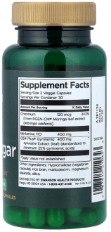 Контроль уровня сахара в крови, Pure Blood Sugar, Swanson, 60 вегетарианских капсул