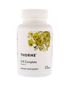 Витамин 3-К, 3-K Complete, Thorne Research, 60 капсул