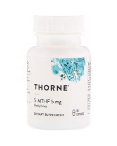 Метафолин, 5-MTHF, Thorne Research, 5 мг, 60 капсул