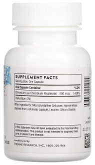 Хром пиколинат, Chromium Picolinate, Thorne Research, 60 капсул