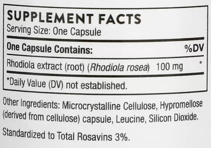Родиола розовая (Rhodiola), Thorne Research, 60 капсул