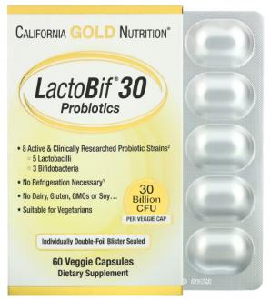 Пробиотики, LactoBif Probiotics, California Gold Nutrition, 30 млрд КОЕ