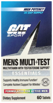 Витамины для мужчин с поддержкой тестостерона Mens Multi + Test от GAT 