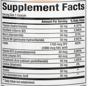 Natural Factors, высокоэффективный комплекс витаминов группы B, 90 капсул