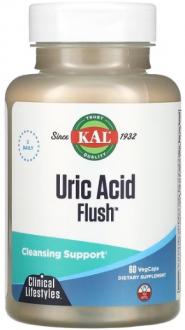 Очиститель мочевой кислоты, KAL, Uric Acid Flush, 60 VegCaps
