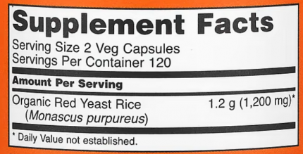Красный дрожжевой рис, Red Yeast Rice, Now Foods, 600 мг, 240 капсул