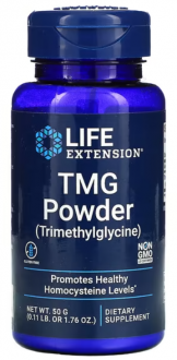 Триметилглицин, Life Extension, ТМГ порошок, TMG powder, 50 г