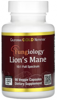 Ежовик гребенчатый California Gold Nutrition, Lion's Mane 90 капсул
