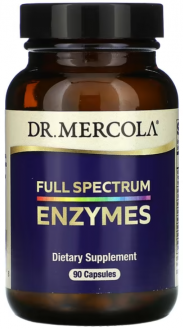 Ферменты, Полный спектр, Dr. Mercola, Enzymes, Full Spectrum, 90 капсул 