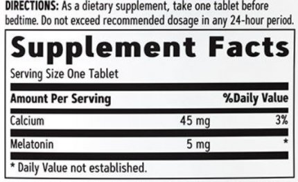 Мелатонин 5 мг от GNC, Melatonin 5 mg, 60 таб