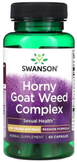 Комплекс горянки, Horny Goat Weed Complex, Swanson, 60 капсул