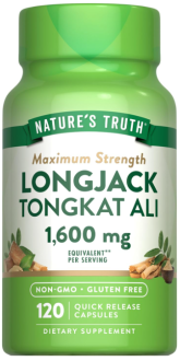 Тонгкат Али, Longjack Tongkat Ali, Nature's Truth, 1600 мг, 120 капсул с быстрым высвобождением (800 мг в 1 капсуле)