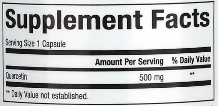 Кверцетин, Natural Factors, Quercetin, 500 мг, 60 капсул