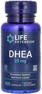 ДГЭА 25 мг (дегидроэпиандростерон), DHEA, Life Extension, 100 капсул