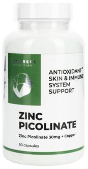 Пиколинат цинка 30 мг + медь, Zinc Picolinate 30 Mg + Copper Progress Nutrition, 60 капсул
