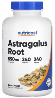 Корень Астрагала, Nutricost, Astragalus Root , 550 мг, 240 капсул