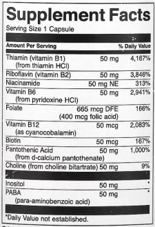 Комплекс витаминов В-50, Balance Vitamin B-50, Swanson, 250 капсул