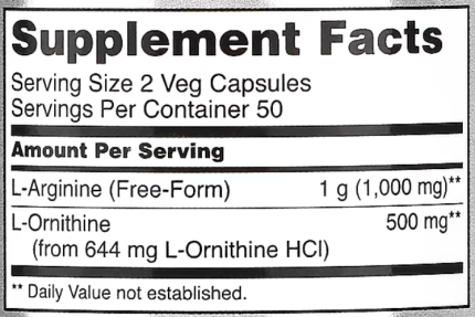 Аргинин и Орнитин, Arginine & Ornithine, NOW Foods, Sports, 100 капсул