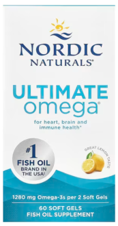 Высокоэффективные омега-3 кислоты, со вкусом лимона, Nordic Naturals, Ultimate Omega, 60 капсул (640 мг в 1 капсуле)