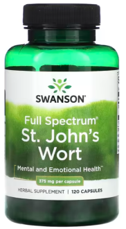 Зверобой полного спектра, Swanson, Full Spectrum St. John's Wort, 375 мг, 120 капсул