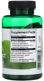Экстракт зверобоя, стандартизированный, Swanson, St. Johns's Wort Extract, Standardized, 300 мг, 120 капсул