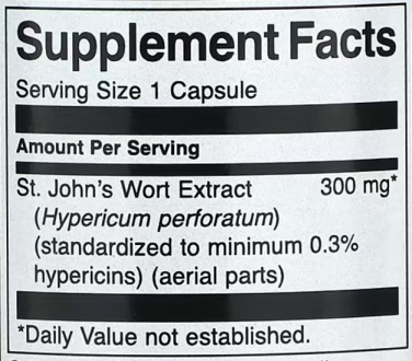 Экстракт зверобоя, стандартизированный, Swanson, St. Johns's Wort Extract, Standardized, 300 мг, 120 капсул