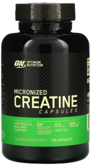 Микронизированный креатин в капсулах, Optimum Nutrition, 2,5 г, 100 капсул (1,25 г в 1 капсуле)