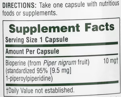 Биоперин 10, Bioperine 10, NaturesPlus, 90 капсул