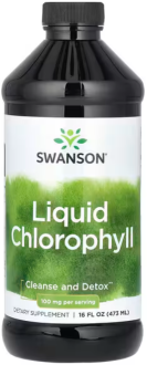 Жидкий хлорофилл, Liquid Chlorophyll, Swanson, 100 мг, 473 мл