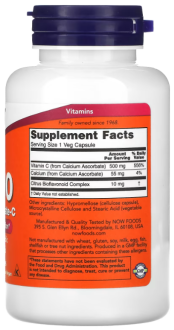 Аскорбат кальция, витамин С, C-500, Calcium Ascorbate-C, Now Foods, 100 капсул