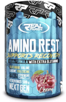 Аминокислоты Amino Rest, Real Pharm, BCAA + Глютамин, 500 грамм