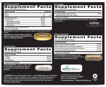 Витаминный комплекс с Омега 3, GNC, Mega Men Performance and Vitality Vitapak Program, 30 Vitapaks
