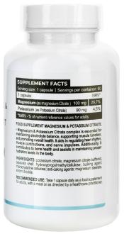 Магний и калий цитрат, Magnesium Citrate 100 Mg + Potassium Citrate 90 Mg, Progress Nutrition, 90 капсул