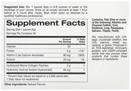 California Gold Nutrition, Пептиды морского коллагена с витамином C и гиалуроновой кислотой, Solumeve, со вкусом лимона, 30 пакетиков по 5,38 г